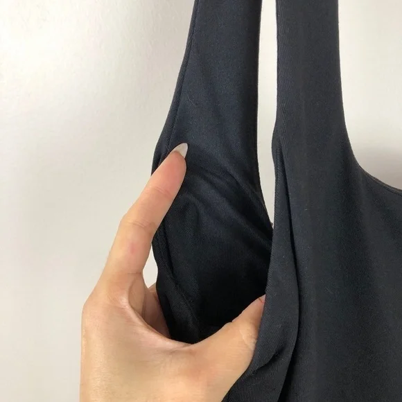 NWT Amazon black unitard with low scoop back L - Picture 6 of 12